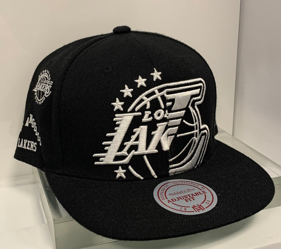 Los Angeles Lakers Split Logo Snapback by Mitchell and Ness