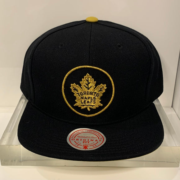 Toronto Maple Leafs Gold/Black Snapback by Mitchell and Ness