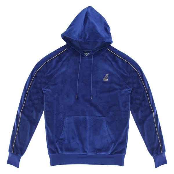 Blue velour hoodie best sale