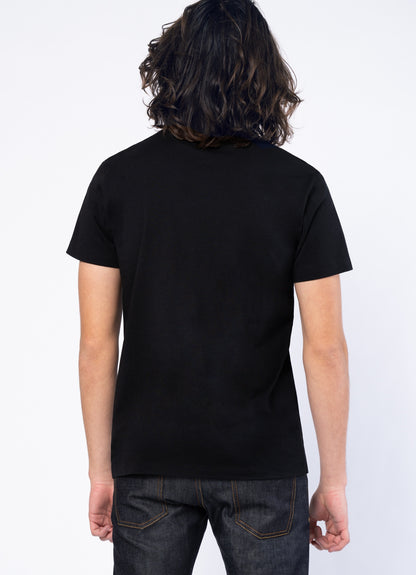 SHORT SLEEVE / ORGANIC COTTON / T-SHIRT  SILICONE PRINT   BLACK