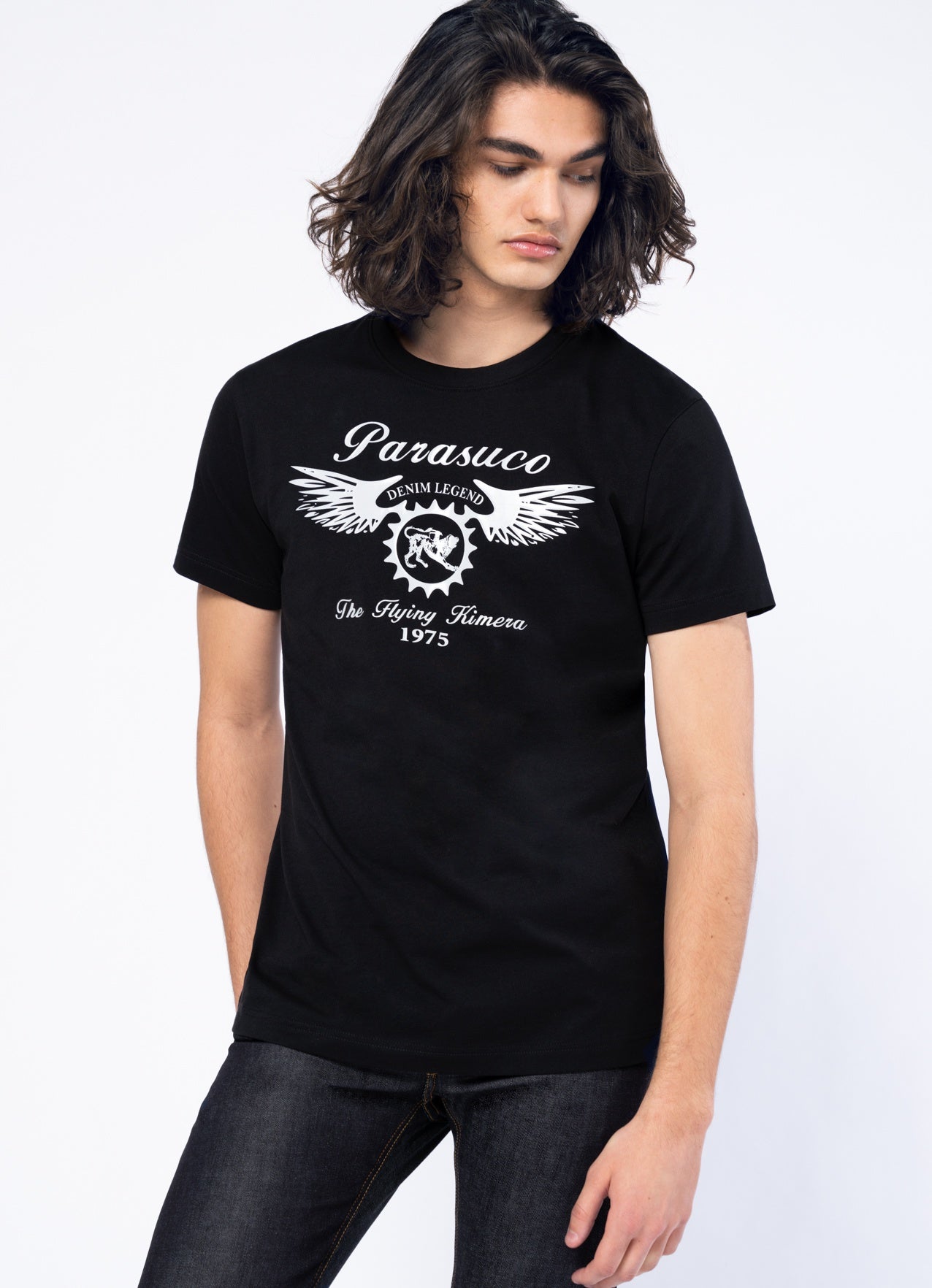 SHORT SLEEVE / ORGANIC COTTON / T-SHIRT  SILICONE PRINT   BLACK