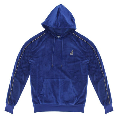 VELOUR HOODIE  BLUE