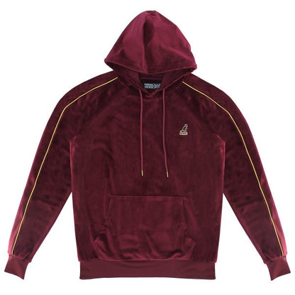 VELOUR HOODIE BURGUNDY